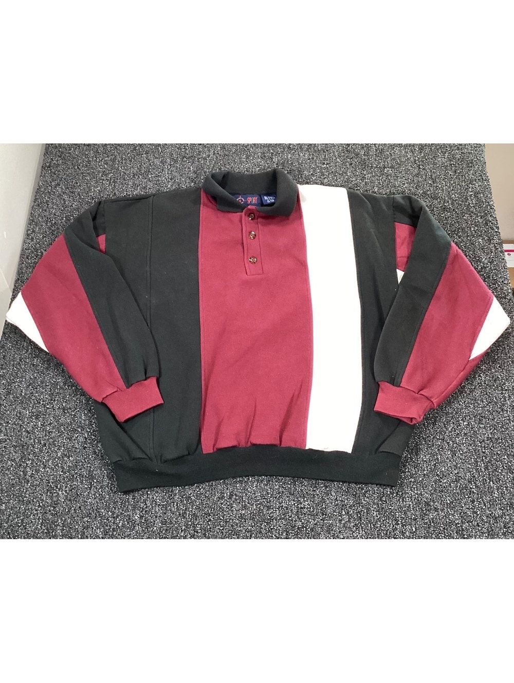 90’s Vintage Roundtree & Yorke Sport Color block Long Sleeve Polo Shirt Size L